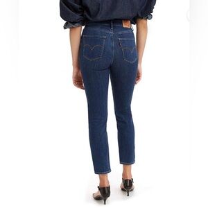 Levi's 724 Women's Dark Blue Straight Ankle Jeans High Rise Size 25